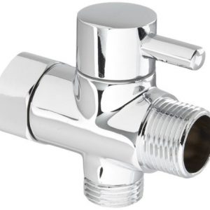 Brass 7/8-inch Bidet T-Adapter with Shut-Off Valve